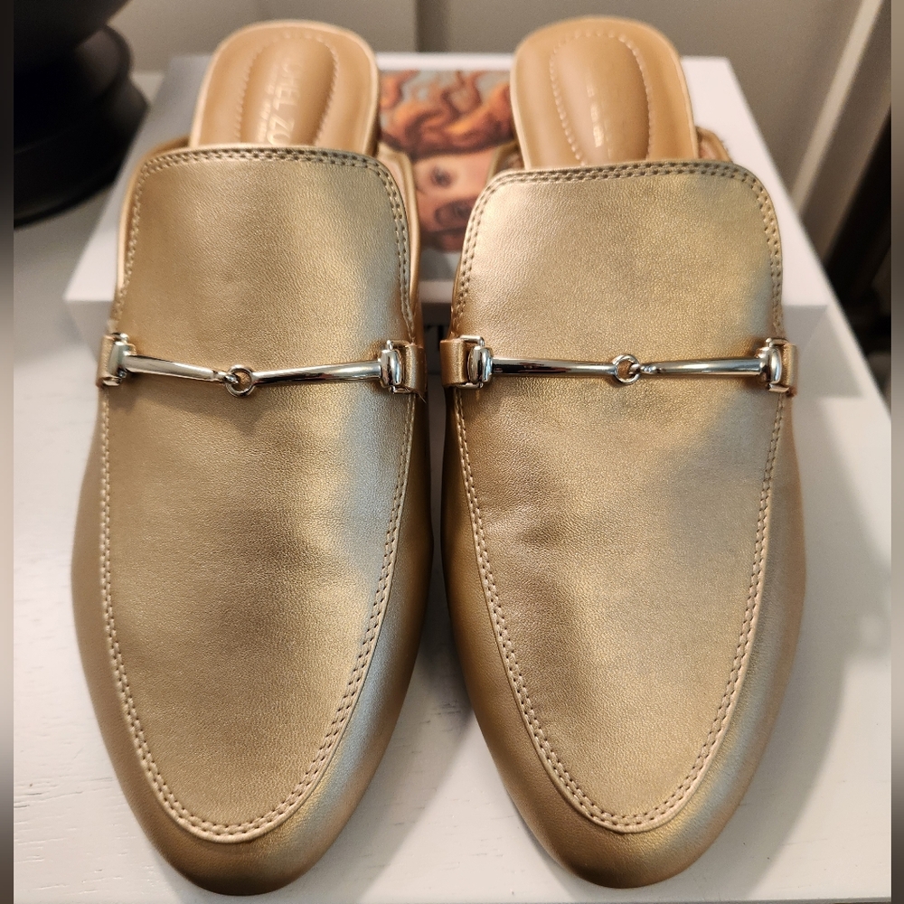 Rachel Zoe Alani Slip-On Mule Loafer - Soft Gold